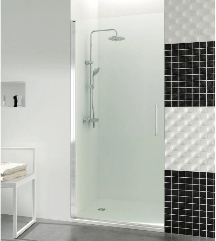 Box doccia frontale OPEN porta battente 50 cm (50,1-51,6) cromo lucido vetro trasparente