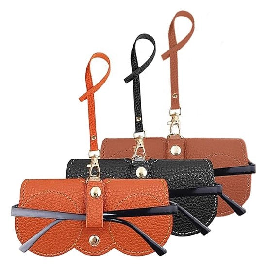 Organizzatore per occhiali da sole 3 pezzi - Custodia sottile per occhiali - Borsa in pelle PU morbida - Organizzatore portatile - Impermeabile e resistente ai graffi - Dimensioni 15,5 x 8,5 x 0,3 cm - Custodia per occhiali