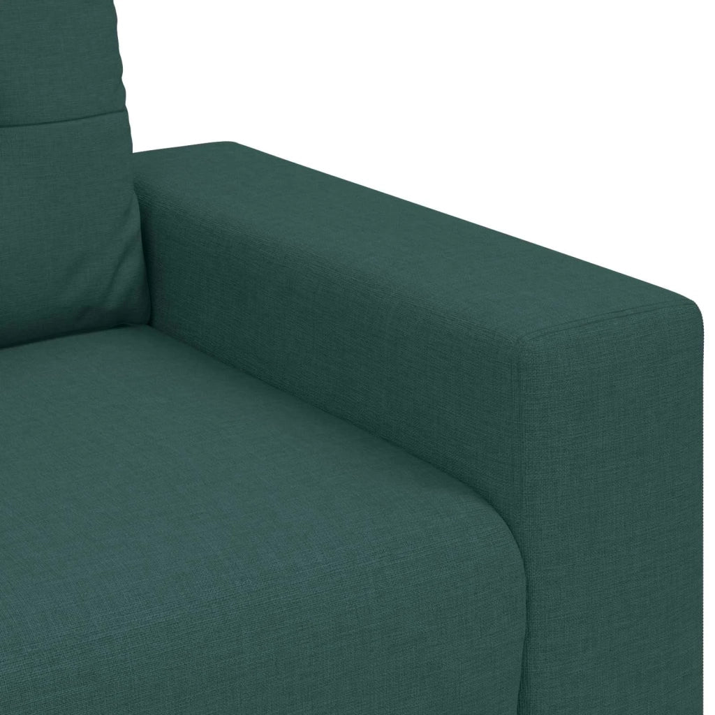 Divano 2 pcs Verde Tessuto misto lino 3324715