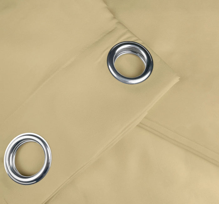 Tenda Semioscurante 140 x 290 Cm Moderne Con Occhielli  Beige - 1 Tenda