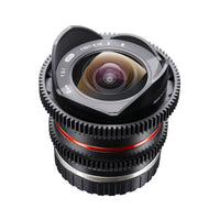 Walimex Pro 8mm 1:3.1 VCSC obiettivo Fish-Eye per foto e video (angolo di campo di 180 gradi, lenti MC, grande profondità di campo, apertura continua) per baionetta per obiettivi Sony E-mount nero