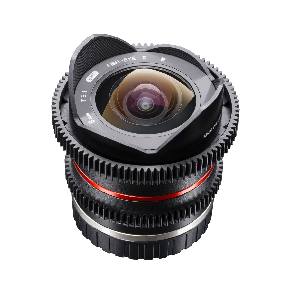 Walimex Pro 8mm 1:3.1 VCSC obiettivo Fish-Eye per foto e video (angolo di campo di 180 gradi, lenti MC, grande profondità di campo, apertura continua) per baionetta per obiettivi Sony E-mount nero