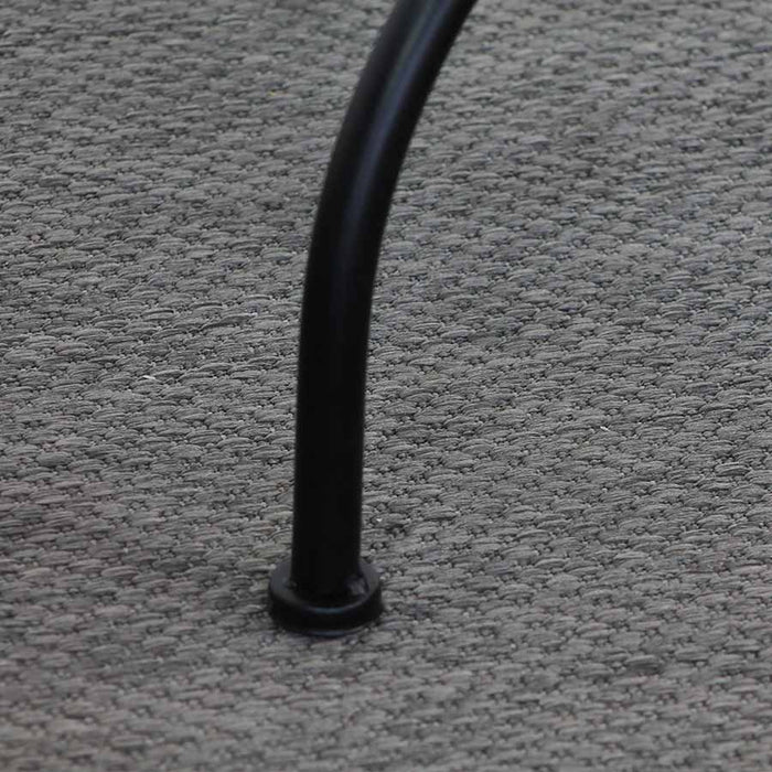 Tavolino tondo da Giardino 55x71 cm Ripiano in Ceramica con Mosaico Lucido