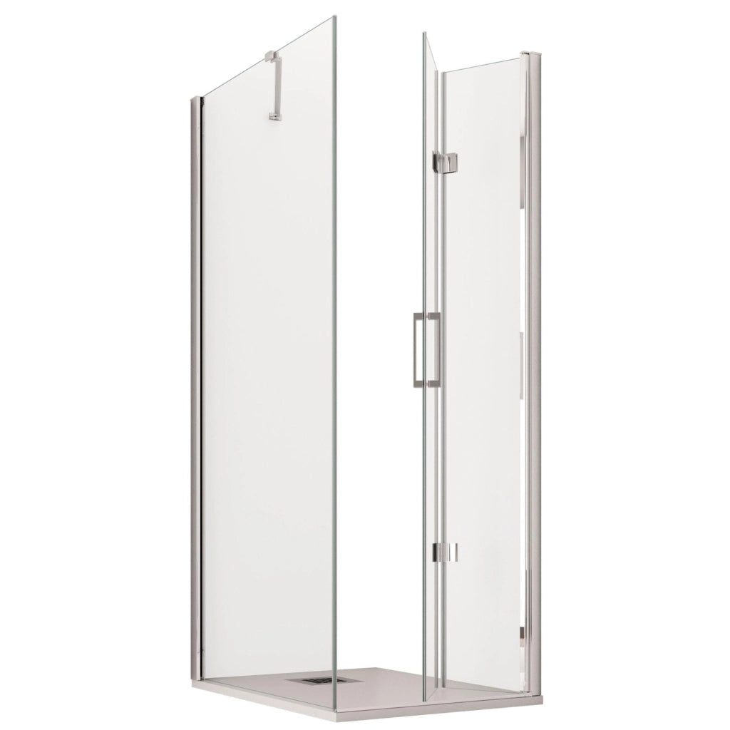 Box Doccia Angolare 100x70 cm 1 Anta a Libro in Cristallo Trasparente 6mm H195 Bonussi Eloisa