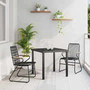 Set da Pranzo per Giardino 3 pcs Nero 3379170