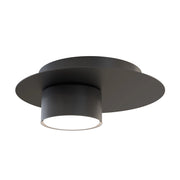 Lampada da soffitto Bolx in acciaio nero opaco