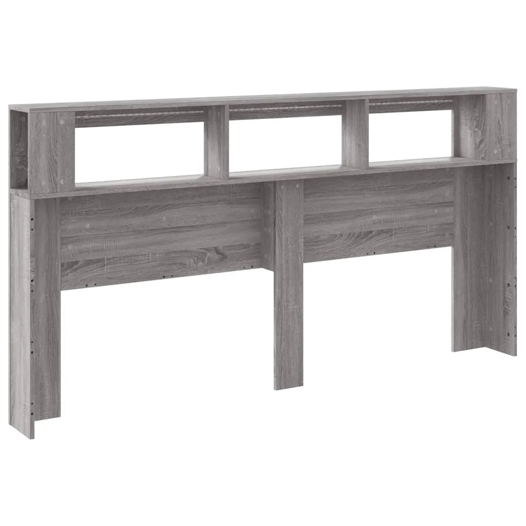 Testiera LED Grigio Sonoma 200x18,5x103,5 cm Legno Multistrato 837370