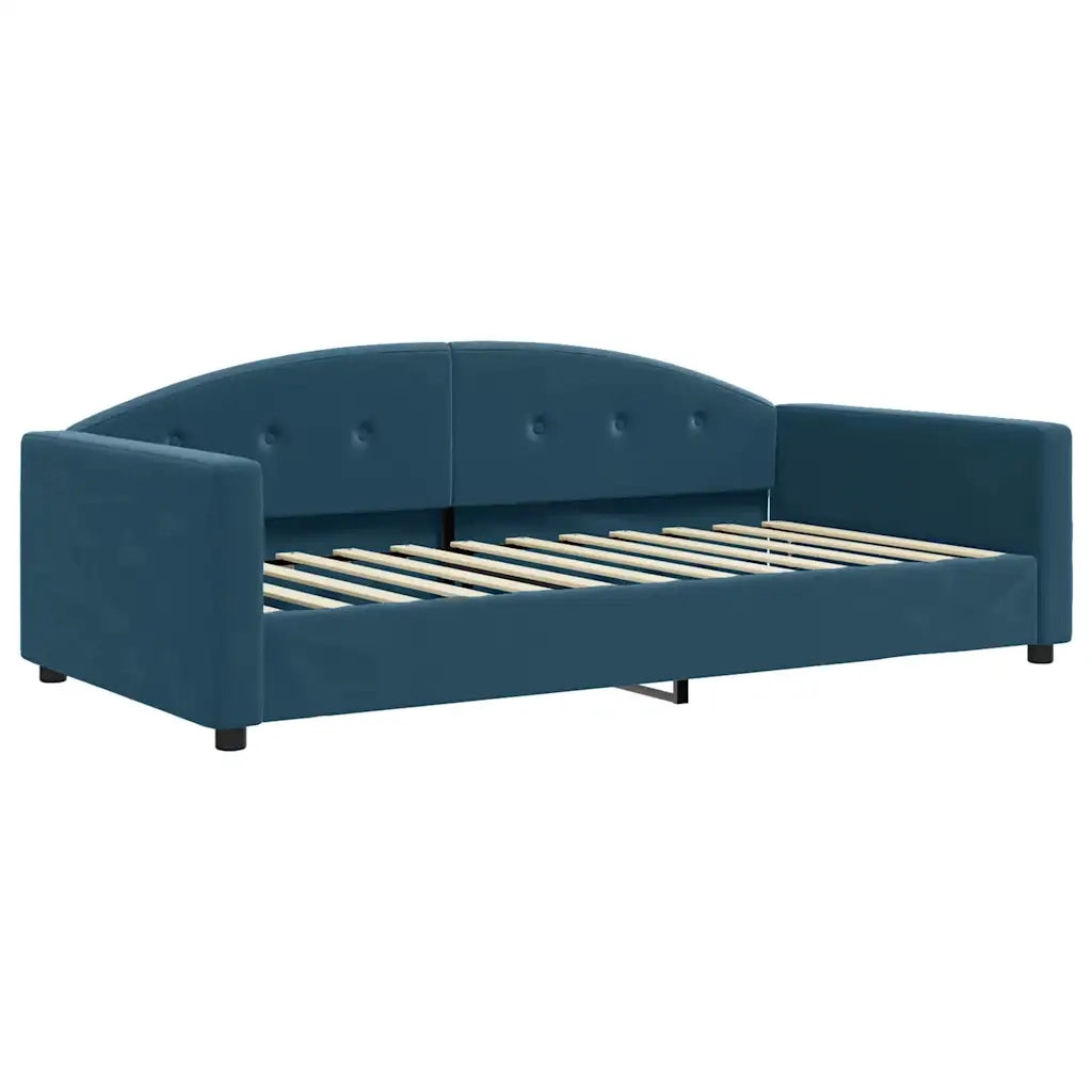 Divano Letto con Materasso-Sofa Letto-Daybed Blu 100x200 cm in Velluto 348631