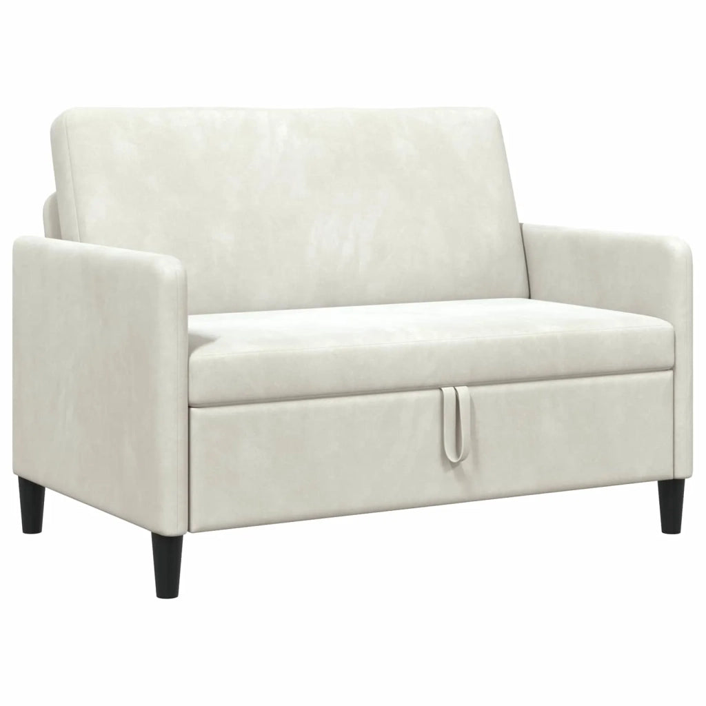 Divano con Storage Crema 122 x 78 x 87 cm Poliestere 42036913