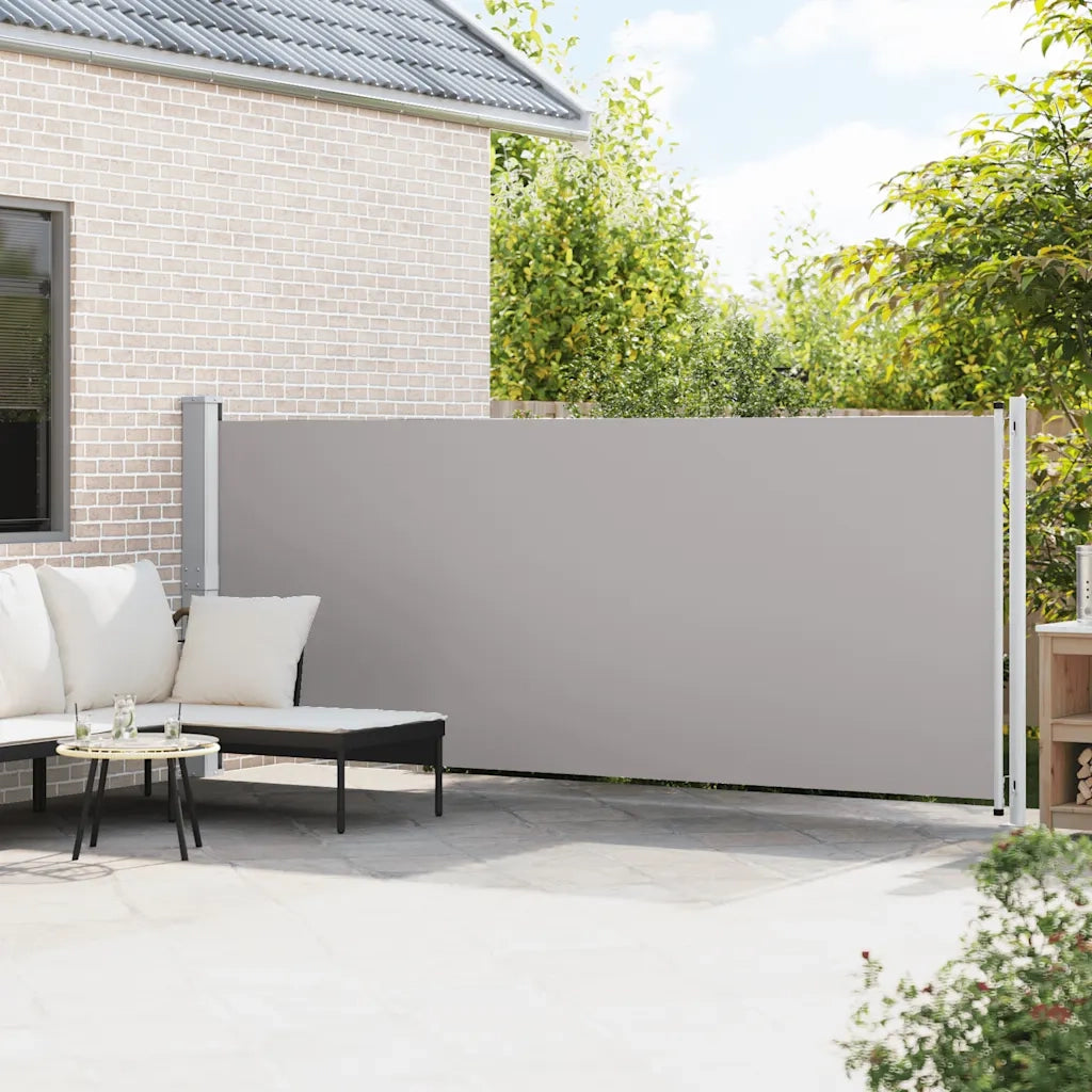 Tenda Laterale Retrattile per Patio 614x160 cm Grigia 313379