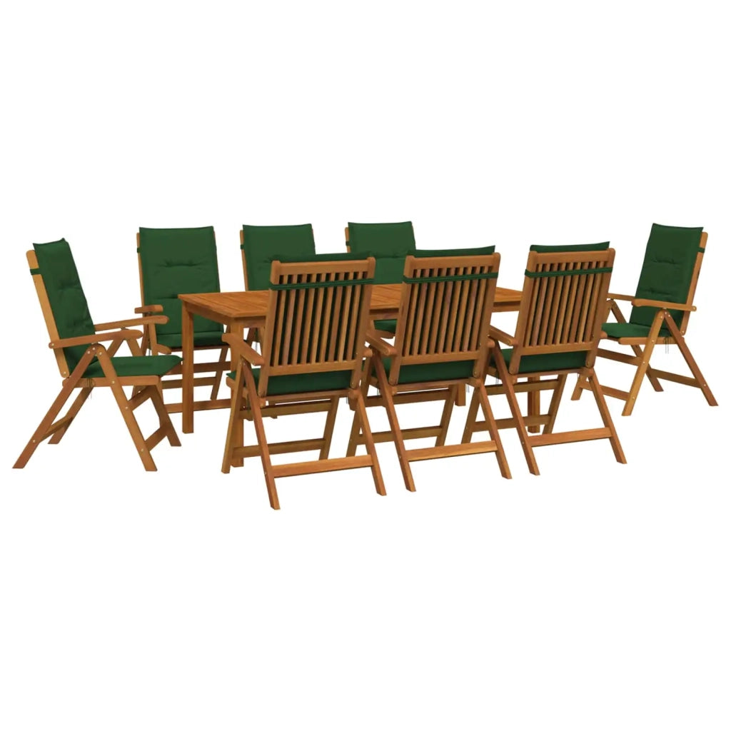 Set da pranzo da giardino da 9 pezzi 9 pz Naturale 3434631