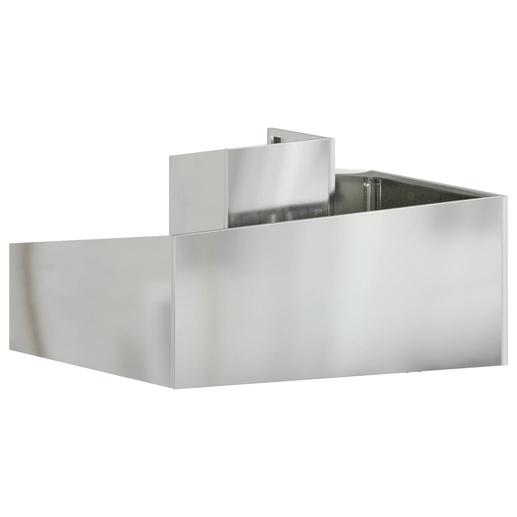 Fioriera 80x80x50 cm Acciaio Zincato