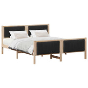 Letto matrimoniale | Letto per adulti | Struttura del Letto con testiera Marrone e nero 160 x 200 cm