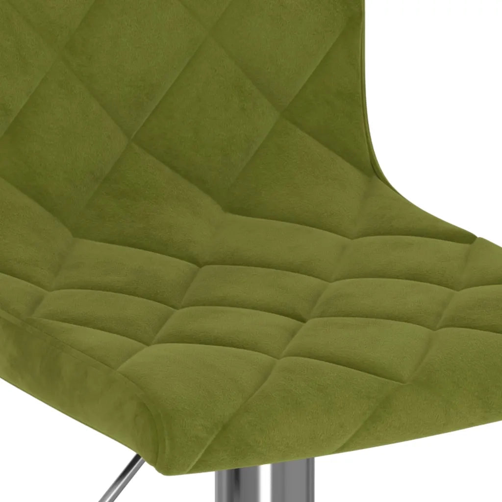 vidaXL Sgabelli da Bar 2 pz Verde Chiaro in Velluto