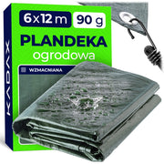 Telone spesso KADAX 12x6, rinforzato, antigelo, impermeabile, resistente, 90 g.