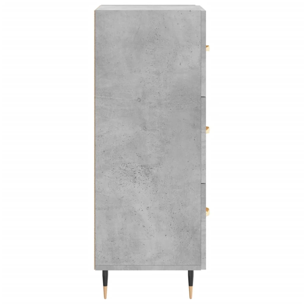 Buffet credenza cassettiera mobiletto mobile contenitore organizer per cucina soggiorno salotto 34,5 x 34 x 90 cm legno ingegnerizzato grigio 02_0031919