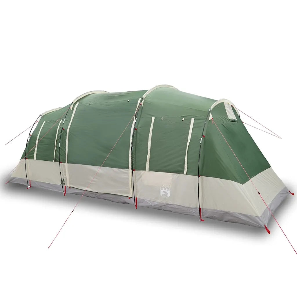 Tenda Familiare a Tunnel per 6 Persone-Tenda da campeggio Verde Impermeabile 702222