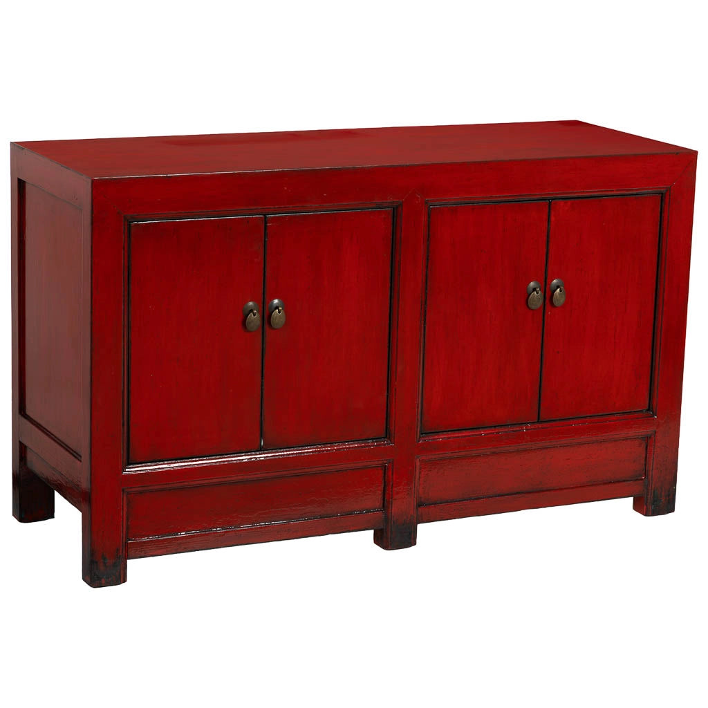 Credenza in legno rosso 120x45x71h cm