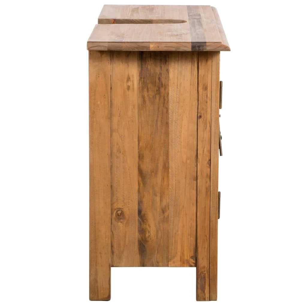 Mobile lavabo da bagno riciclato 70 x 32 x 63 cm pino massello 02_0006888
