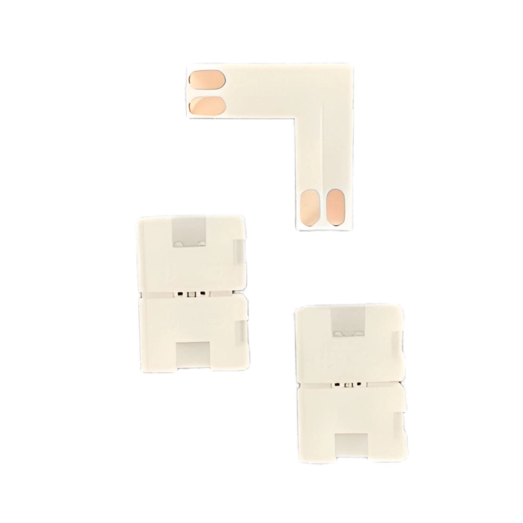3 Pezzi Connettore 5mm Angolare 90° 2 PIN, Per Curvare 2 Striscie Led Smd con Passo da 5mm Senza Saldare