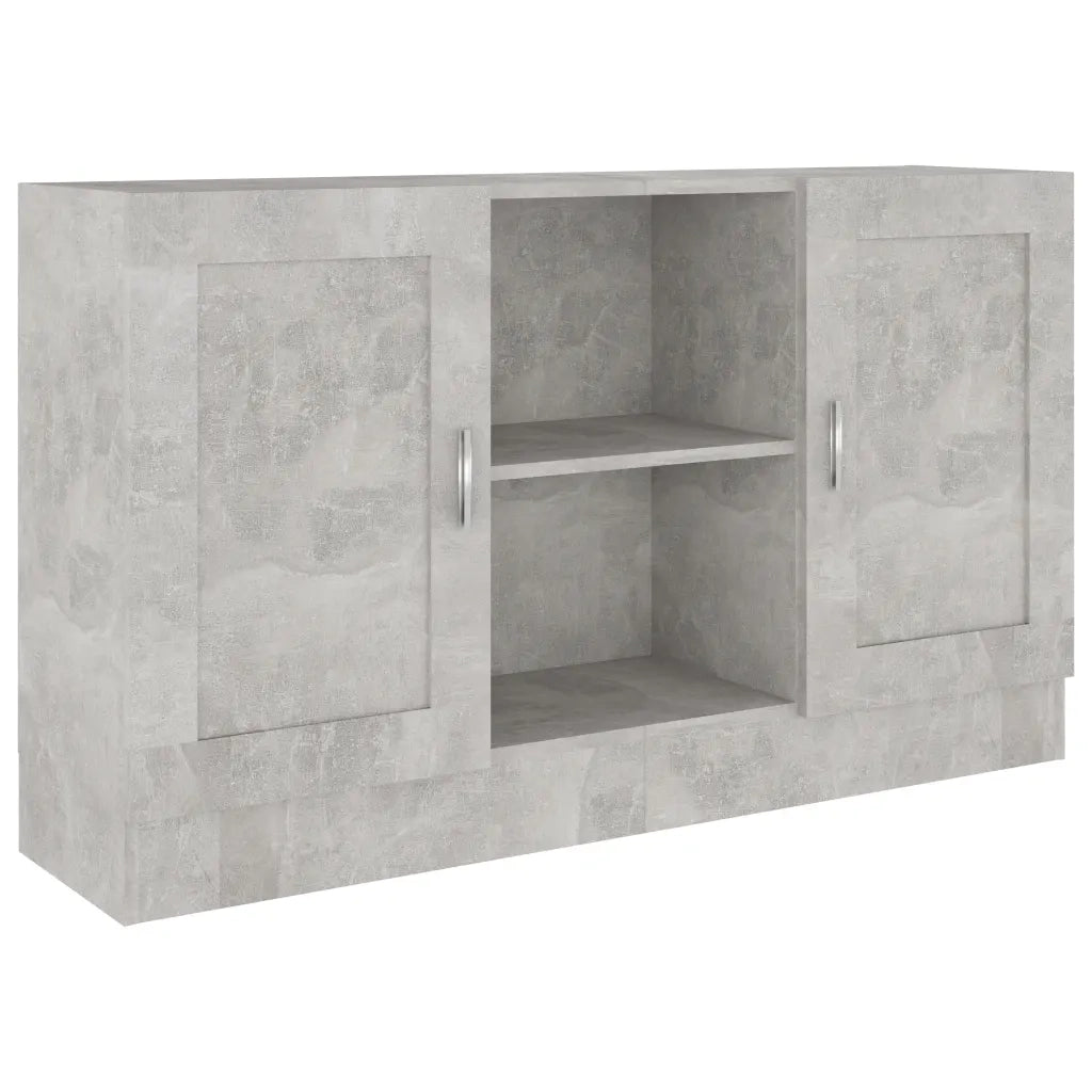 Credenza | Madia | Buffet da pranzo | Armadio da pranzo Grigio Cemento 120x30,5x70 cm in Legno Multistrato