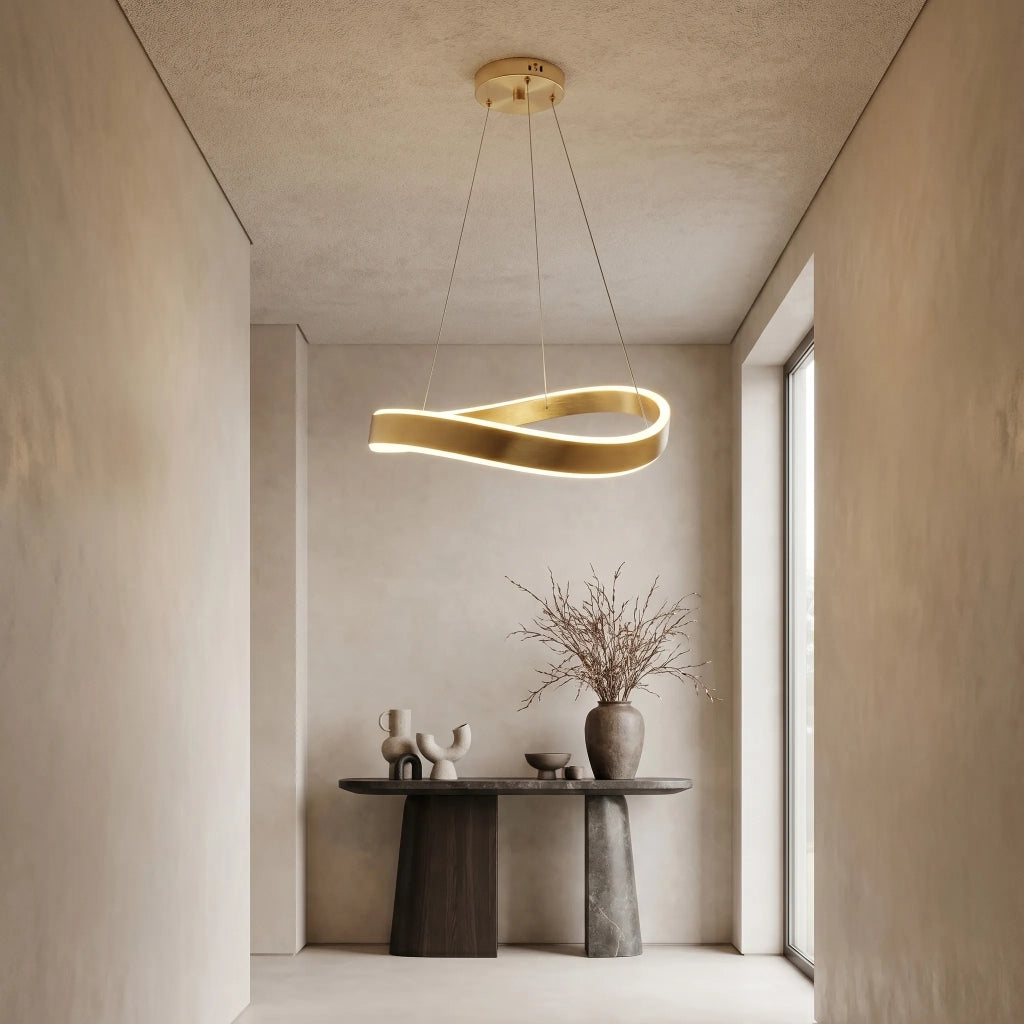 Lampada A Sospensione Da Soffitto Swe067-cp 60cm Brush Gold