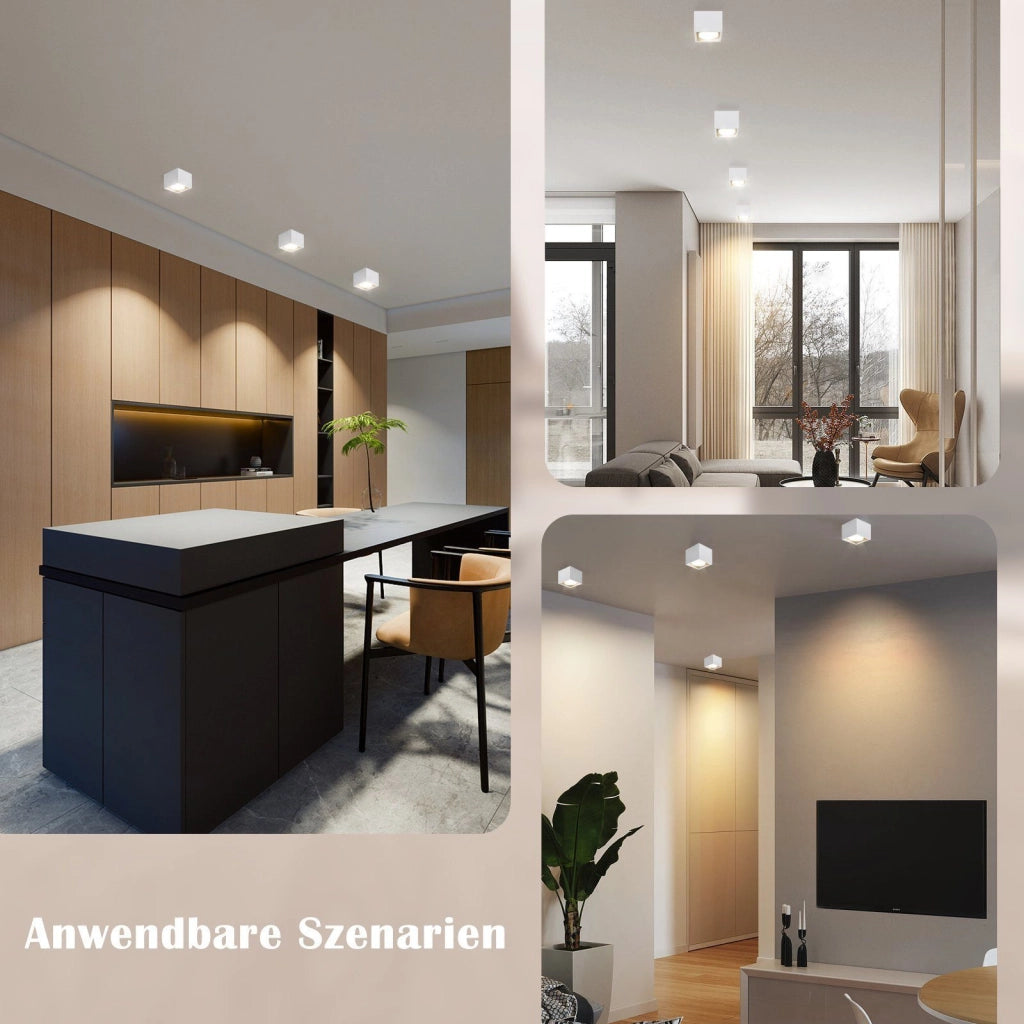 ZMH Faretto da soffitto moderni 1 fiamma GX53 orientabili per soggiorno senza lampadina