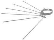 STENDIBIANCHERIA A RAGGERA 6 RAGGI PER STUFE SMALTATO BIANCO- - ø cm.8/15 regolabile con sei aste da cm.43 - 6 pezzi