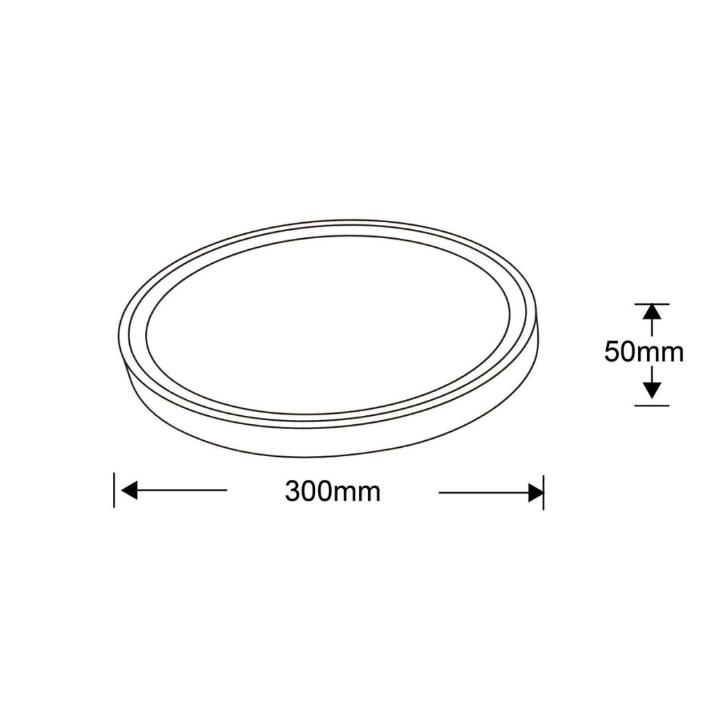 Plafoniera LED Vegas 30cm 18W 4000K IP54 bianca Light Prestige
