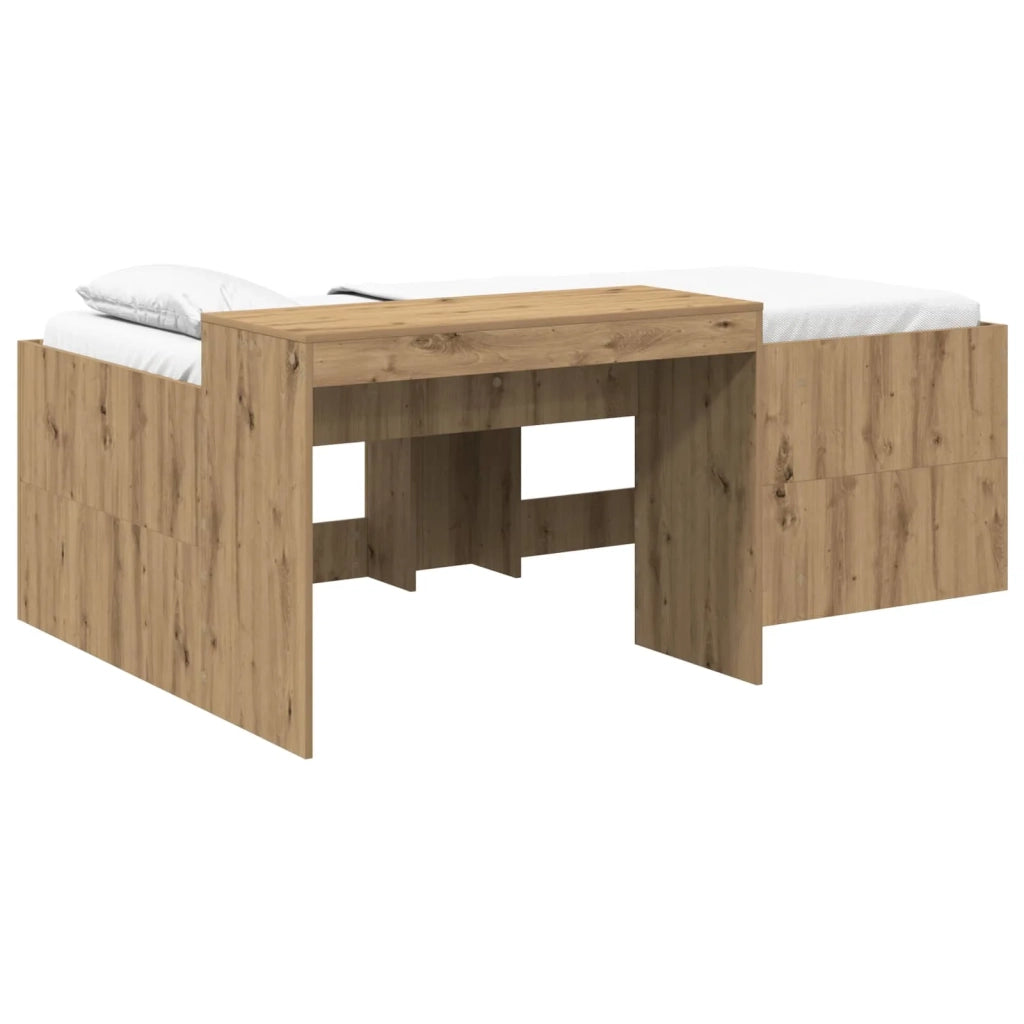 Letto alto per bambini con scrivania Rovere Artigianale 3422666