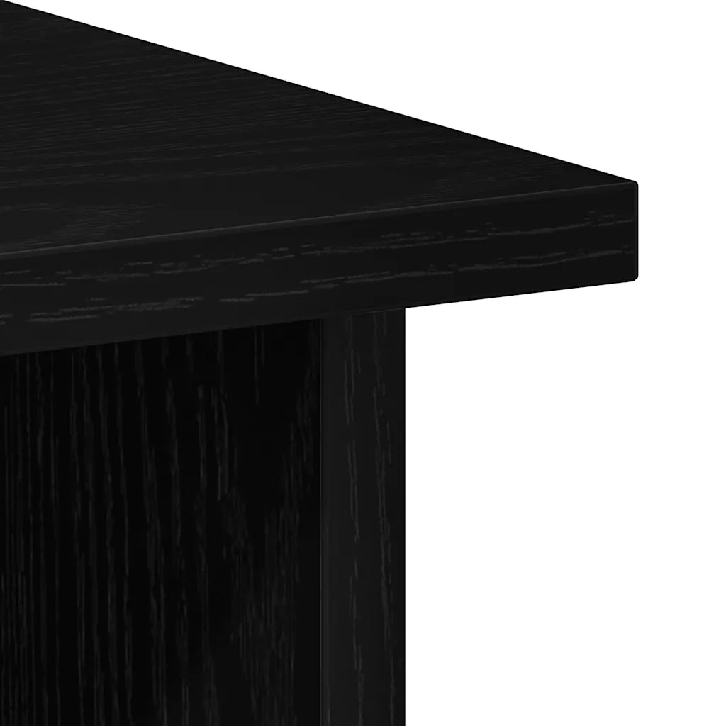 Scrivania Rovere Nero 90x50x74 cm in Legno Multistrato