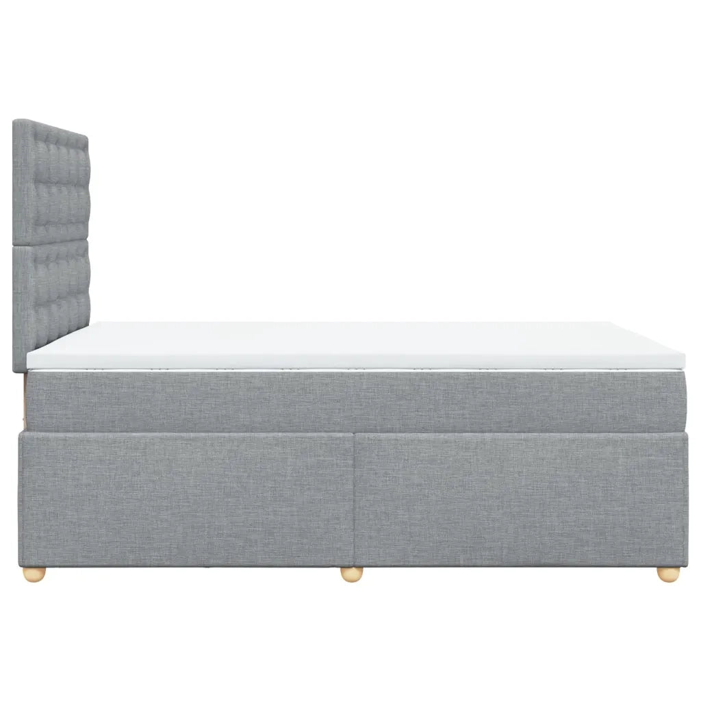 Giroletto a Molle con Materasso Grigio Chiaro 120x190cm Tessuto 3291233