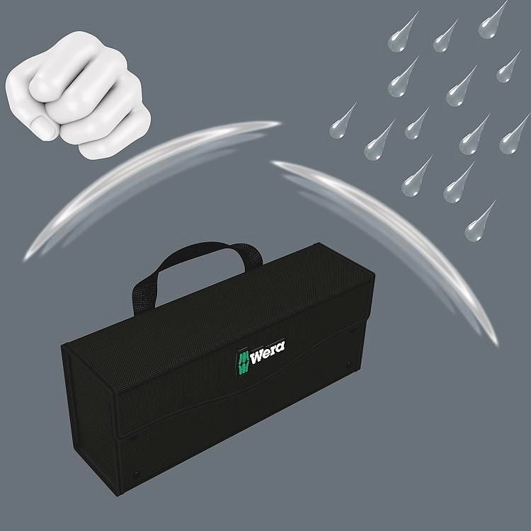 Wera 05004352001 2Go 3 Custodia Portautensili in Nylon modulare con fondo rinforzato colore Nero