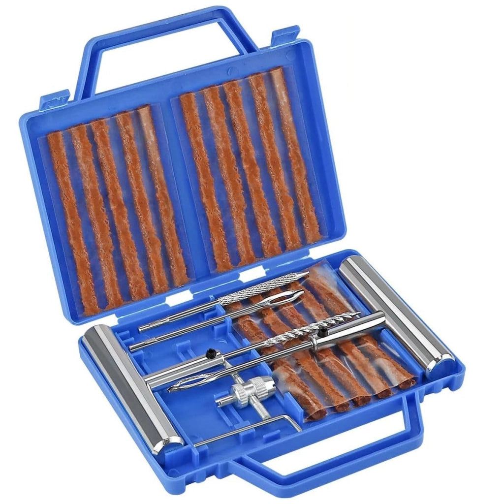 KIT PER RIPARAZIONE GOMME AUTO MOTO VAN TUBLESS EMERGENZA CON VALIGETTA CTC-699