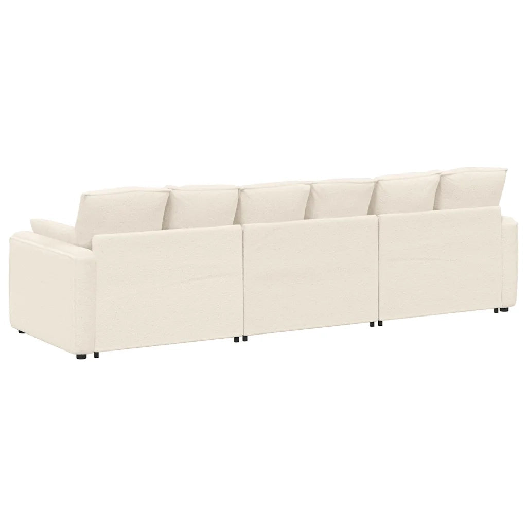 Divano Modulare con Cuscini Crema 3321115