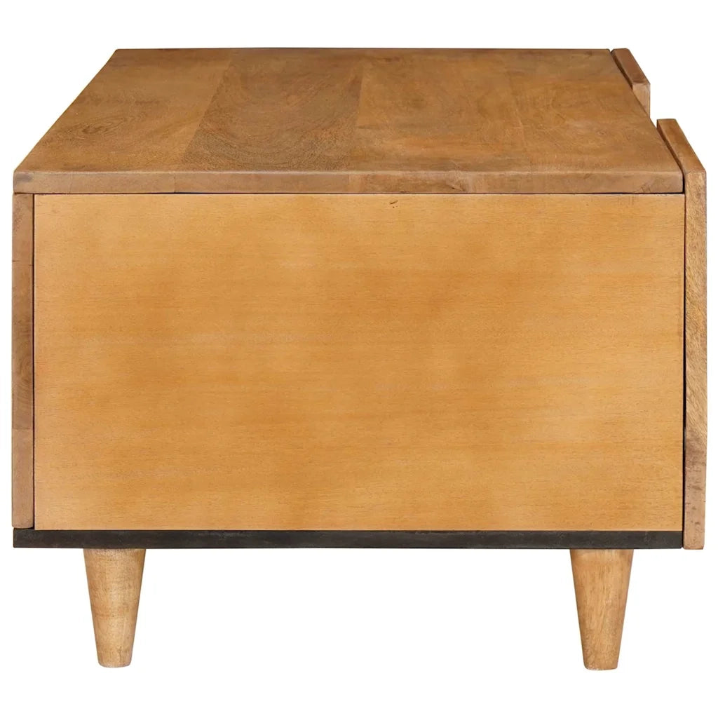 vidaXL Tavolino da salotto con porta Marrone chiaro 100 x 54 x 40 cm