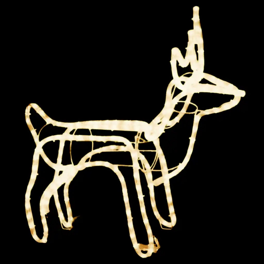 Figure Natalizie Renne Bianco Caldo 60x30x60 cm 343299
