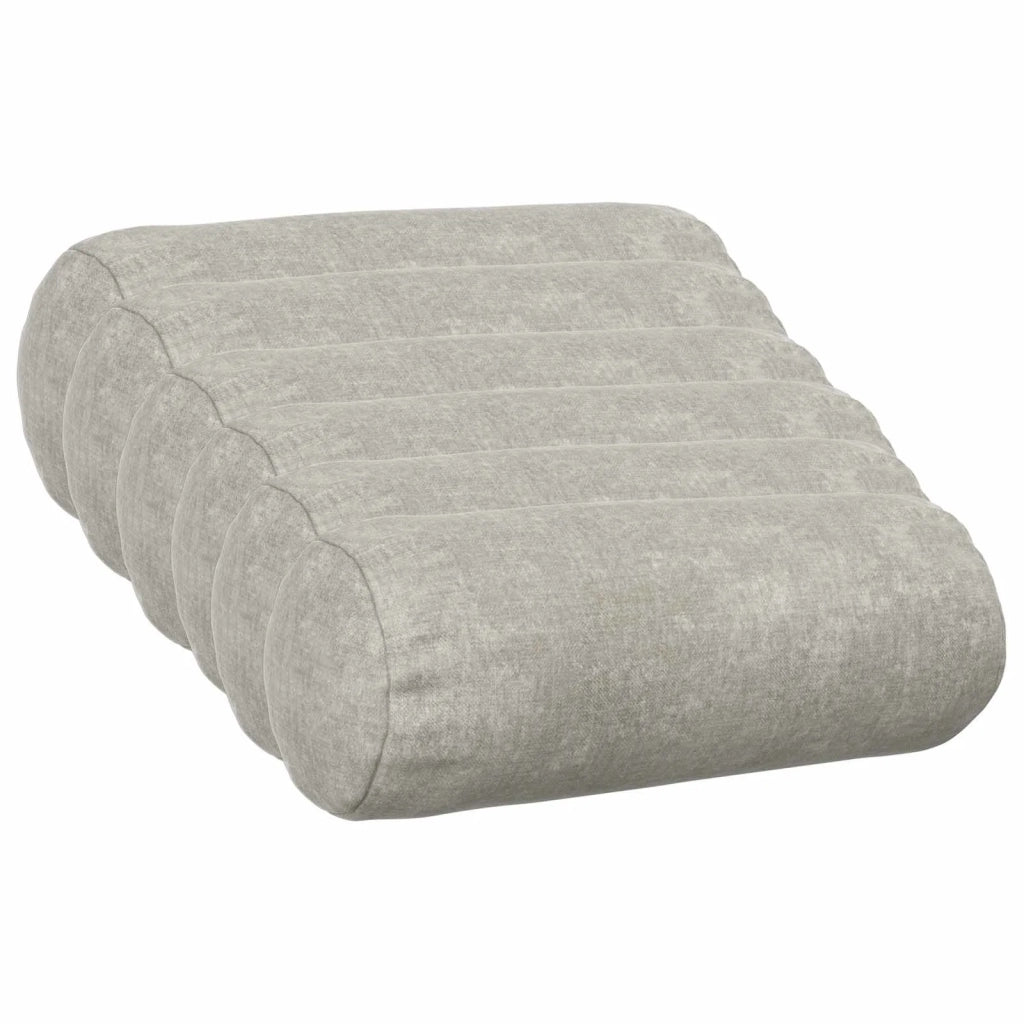 Federa 6 pz HEERLEN Grigio Chiaro Ø 15 x 40 cm Tessuto Chenille 923282
