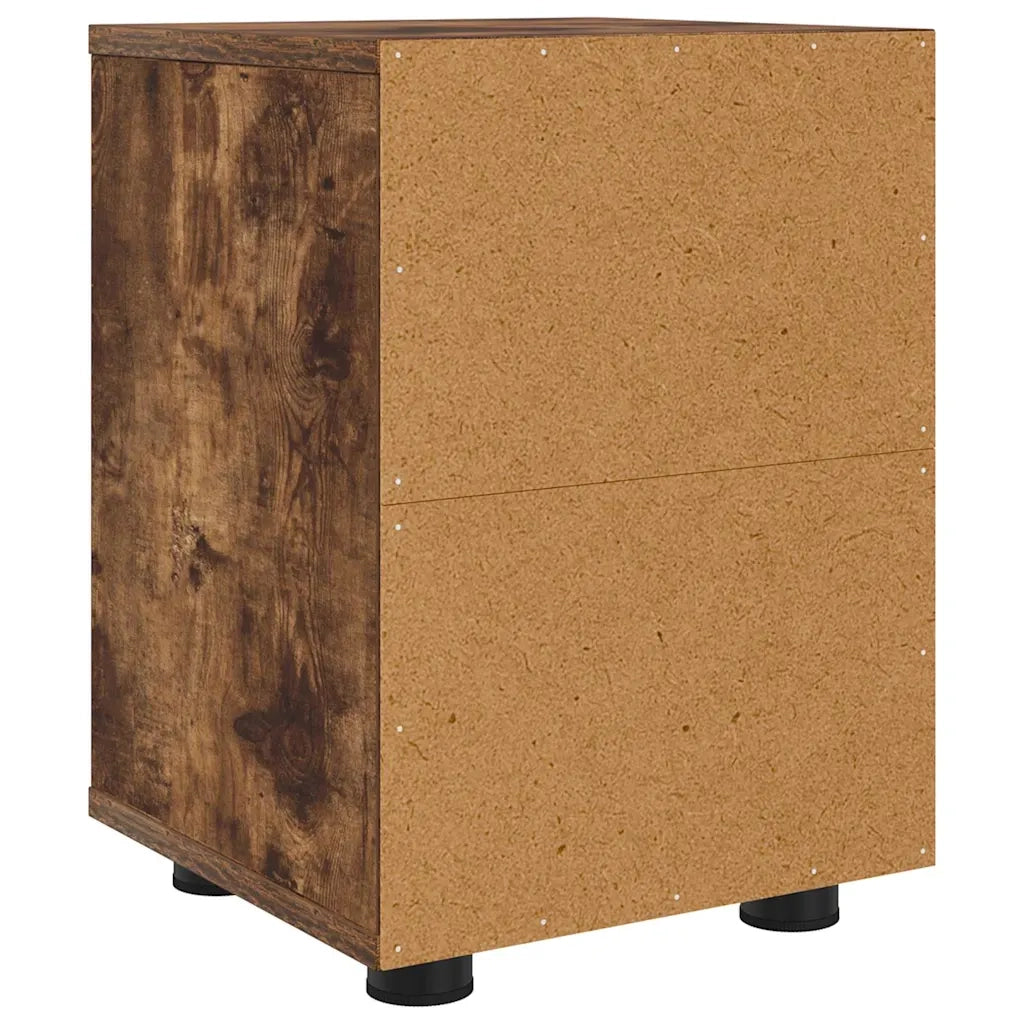 Comodino | Armadio da Notte | Mobiletto da notte Rovere fum¨¦ 30,5 x 30 x 43 cm Legno multistrato