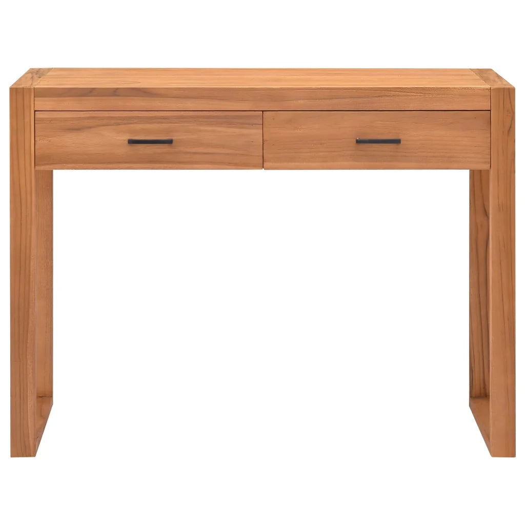 Scrivania con 2 Cassetti 100x40x75 cm Legno di Teak Riciclato cod mxl 71053