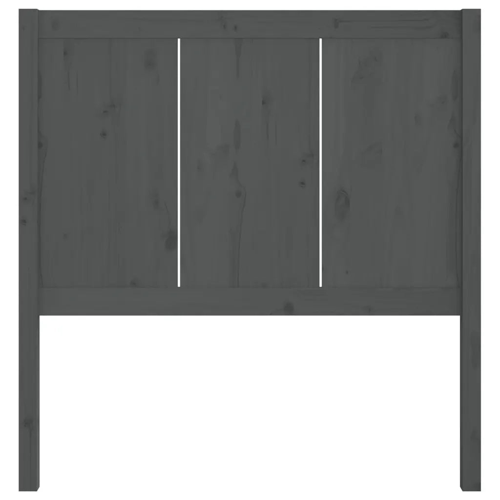 Testiera per Letto Grigia 80,5x4x100 cm Legno Massello di Pino