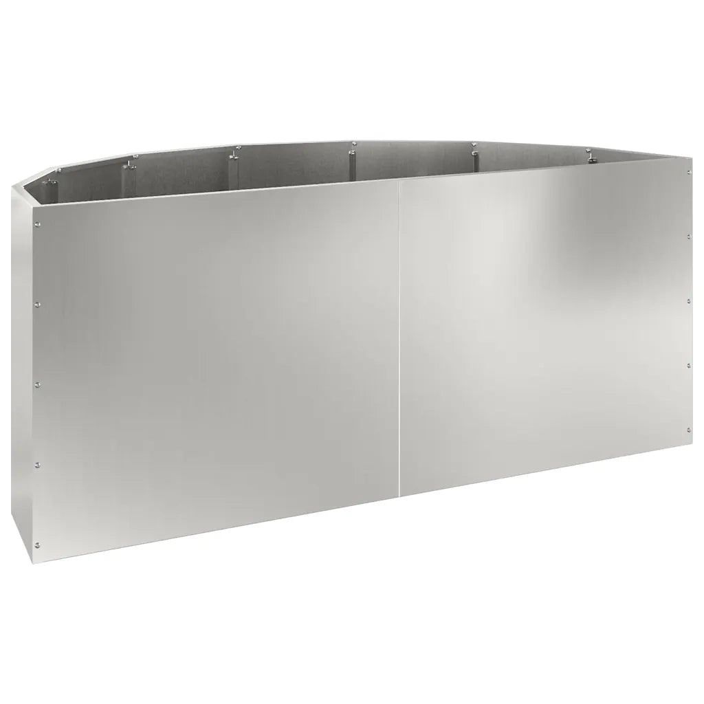 Fioriera | Cassetta per fiori | Vaso Argento 120 x 60 x 50 cm Acciaio zincato