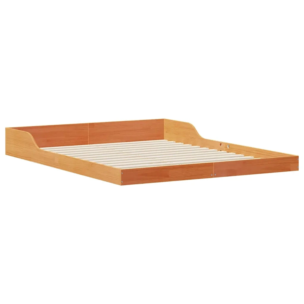 Struttura del letto Marrone cerato 140 x 210 cm Pino massello