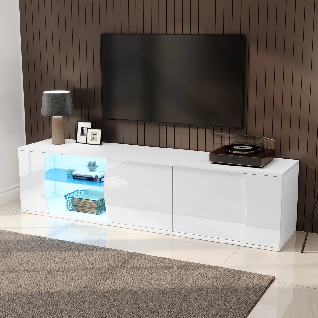 Cassettiera per TV Bianca in Truciolare Lunghezza 180 cm