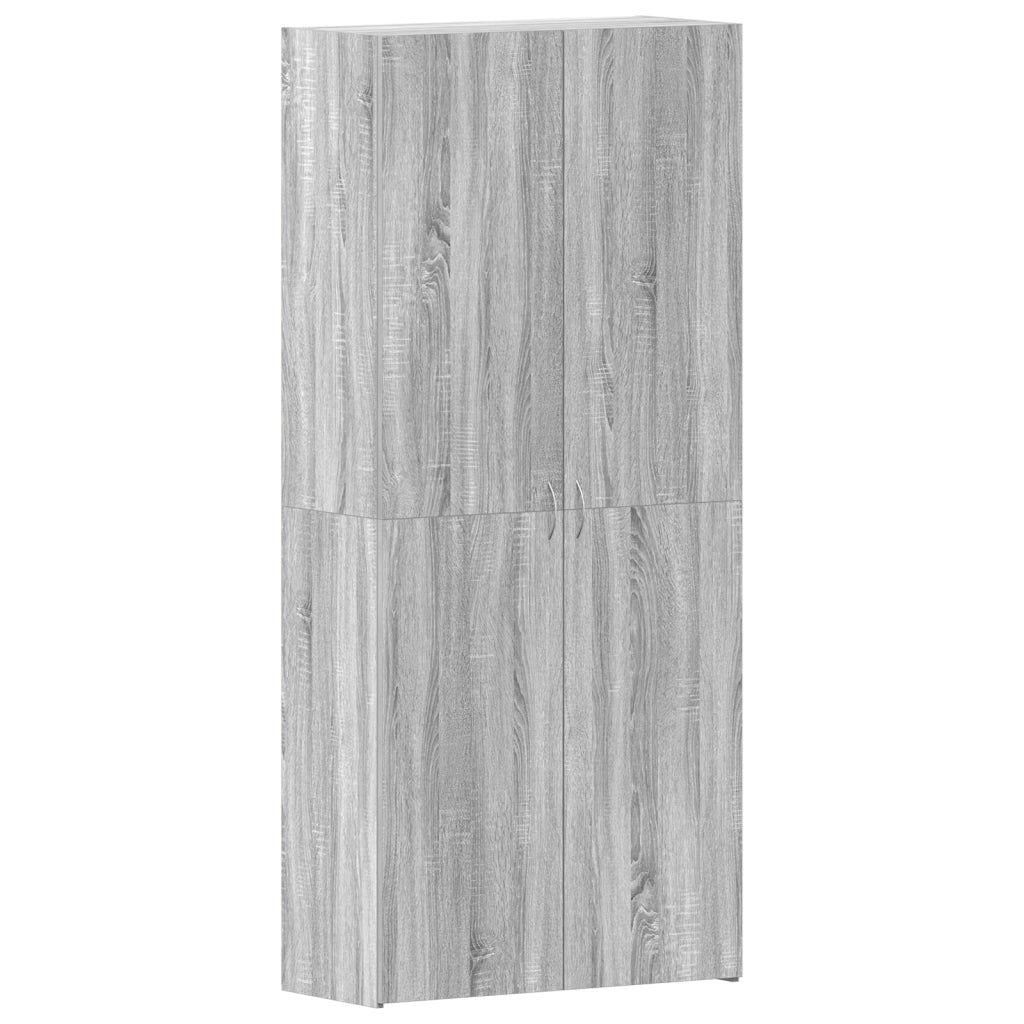 Mobile per scarpe Grigio Sonoma 80x35,5x180 cm Legno ingegnerizzato