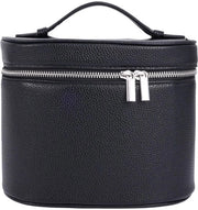 Organizzatore da viaggio in pelle - 20 x 17 x 14 cm - Tas per cosmetici - Compartimenti - Pelle PU resistente