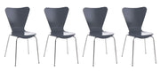 Set 4 Sedie Impilabili CALISTO grigio
