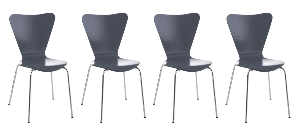 Set 4 Sedie Impilabili CALISTO grigio