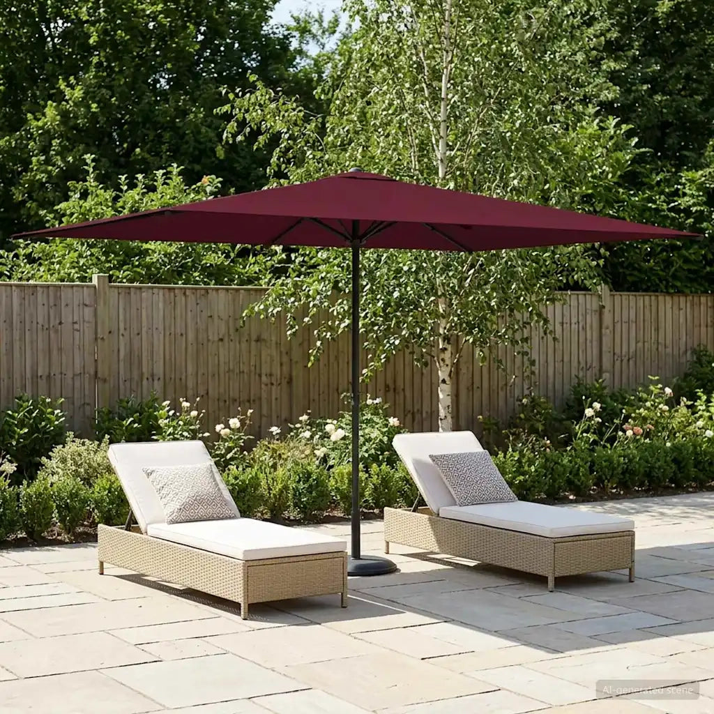 Ombrello da giardino 200 x 300 cm Poliestere Rettangolare 42036172
