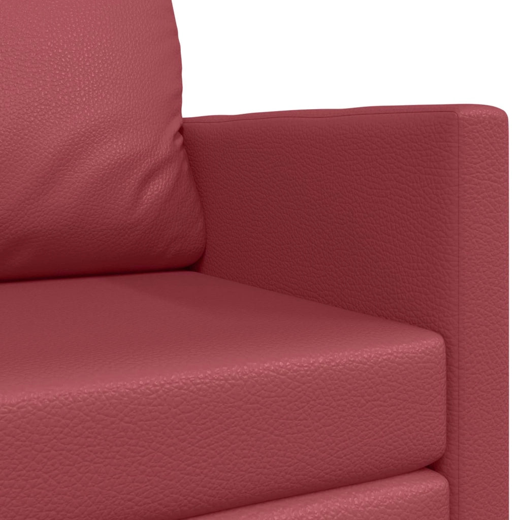 Divano letto | Sof¨¤ letto | Letto singolo Rosso Vino 124 x 71 x 78 cm Pelle Artificiale